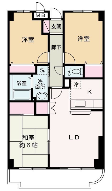 【八千代市萱田のマンションの間取り】