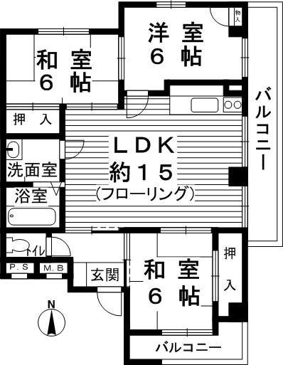 ピアリッジ太子堂（I）の間取り