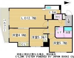 札幌市西区発寒六条のマンションの間取り