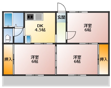 【アメニティハイツの間取り】