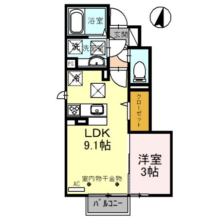 サンティエ若杉の間取り