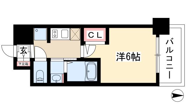 エステムコート名古屋ステーションクロスの間取り