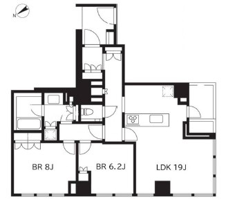 ザ・レジデンス六本木　THE　RESIDENCE　ROPPONGIの間取り