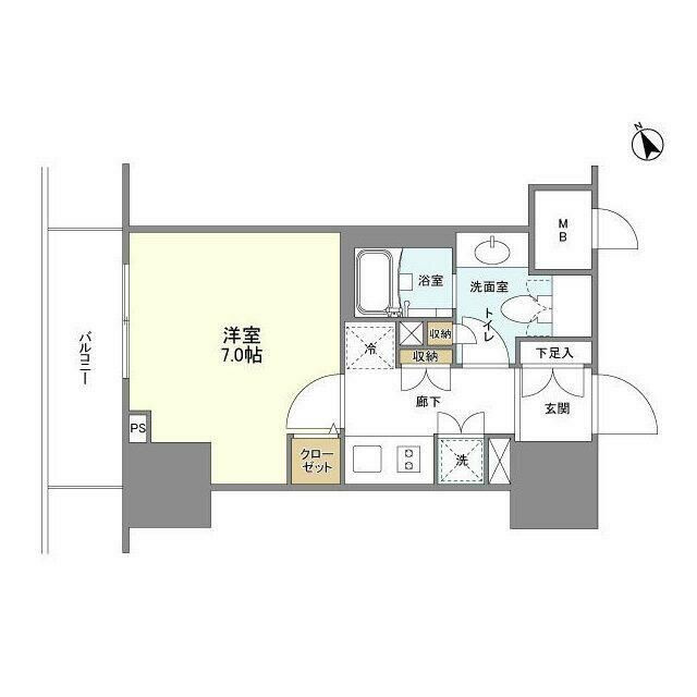 台東区蔵前のマンションの間取り