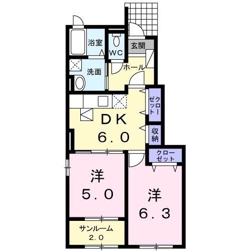 アンファミーユIの間取り