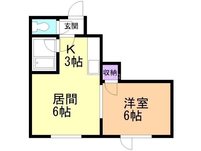 札幌市東区本町二条のアパートの間取り