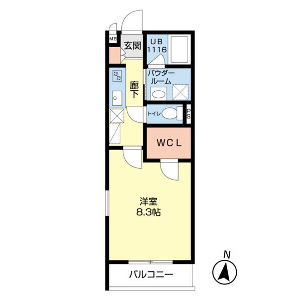 名古屋市中川区花塚町のアパートの間取り