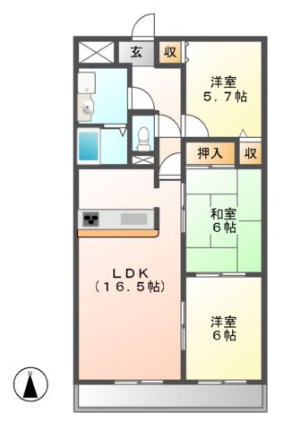 悠和苑の間取り