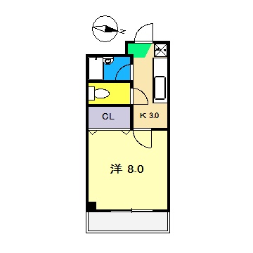 コンフォート鏡川の間取り