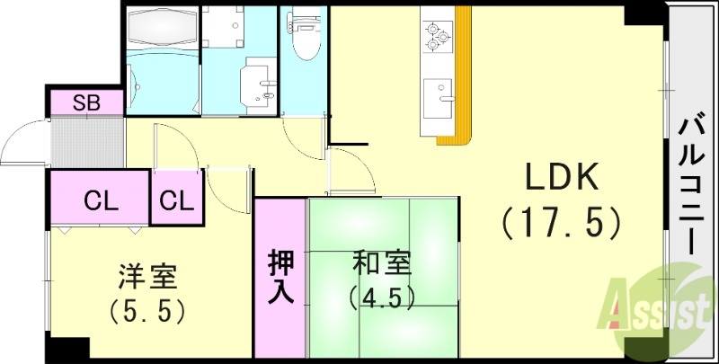 【シーガルパレス神戸山の手の間取り】