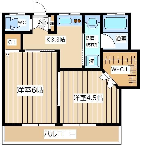 三鷹市新川のアパートの間取り