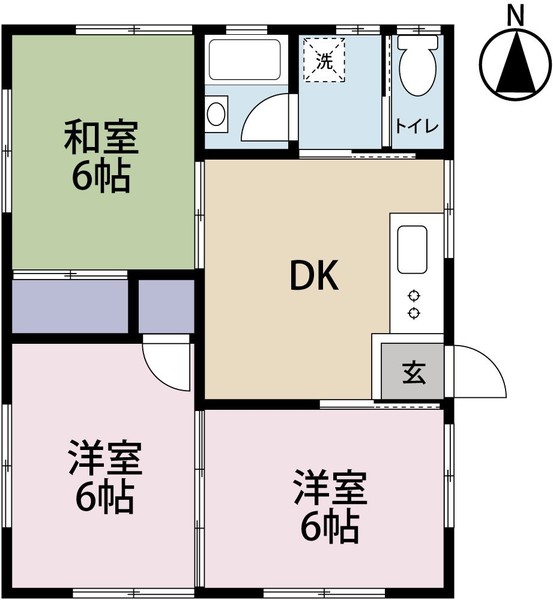 フカサワアパートメントＡの間取り