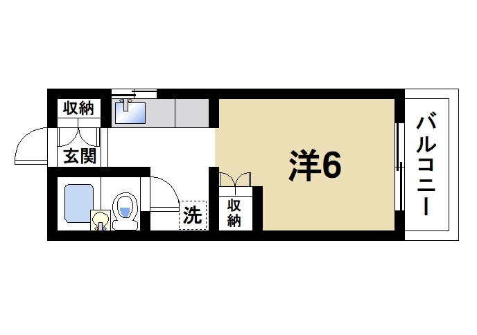 天理市別所町のマンションの間取り