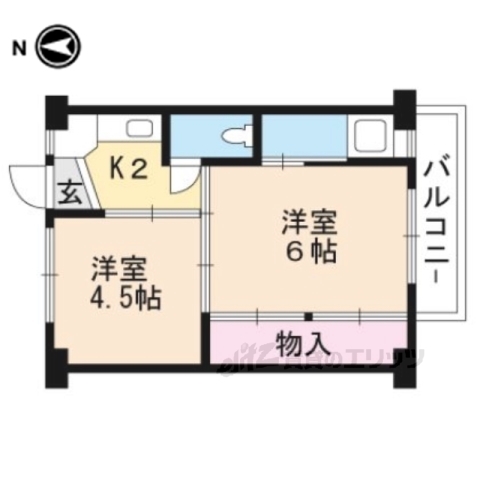 ビレッジハウス長岡１号棟の間取り