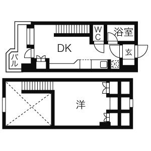 札幌市中央区南四条西のマンションの間取り