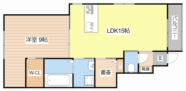 長浜市平方町のアパートの間取り