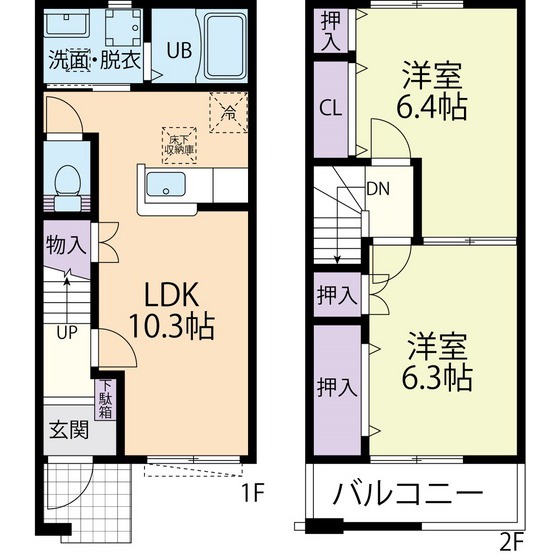 ソレアード　Aの間取り