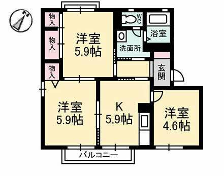 エクセレント中野の間取り