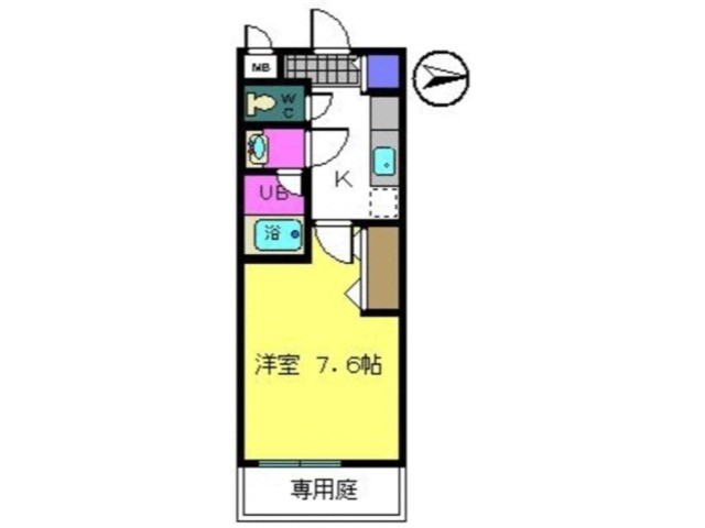 堺市北区百舌鳥赤畑町のアパートの間取り