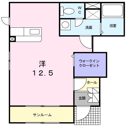 金沢市千木町のアパートの間取り