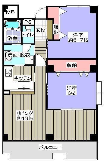 コートゆうむの間取り