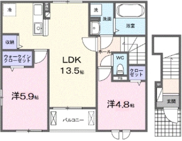 ナリッシュIIIの間取り