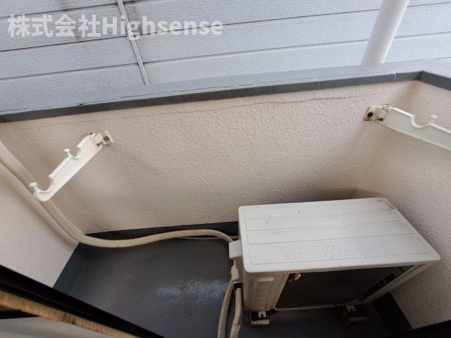 バルコニー　外からの目が気にならないバルコニーで洗濯物が干せます