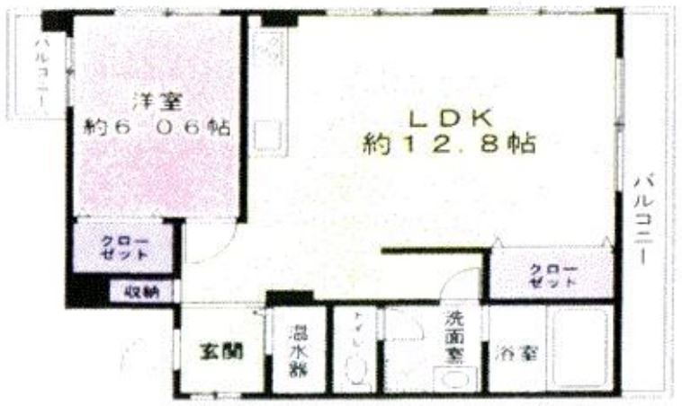 東急東横線 学芸大学駅 徒歩14分 4階建 築43年の間取り写真