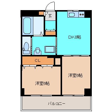 デュアルカーサ横町の間取り写真