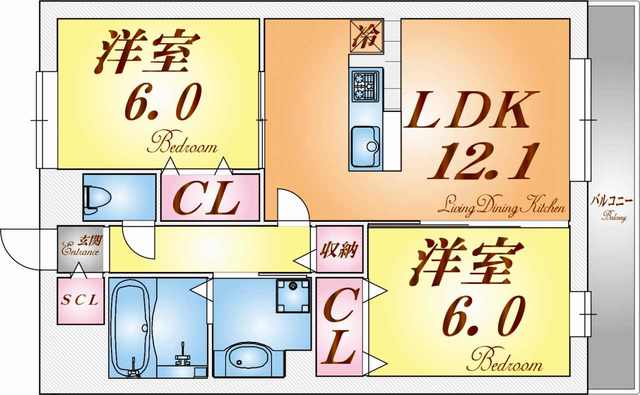 LaLa FUKUDAの間取り写真