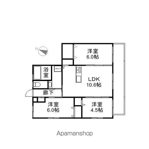 宜野湾市 4階建 築12年の間取り写真