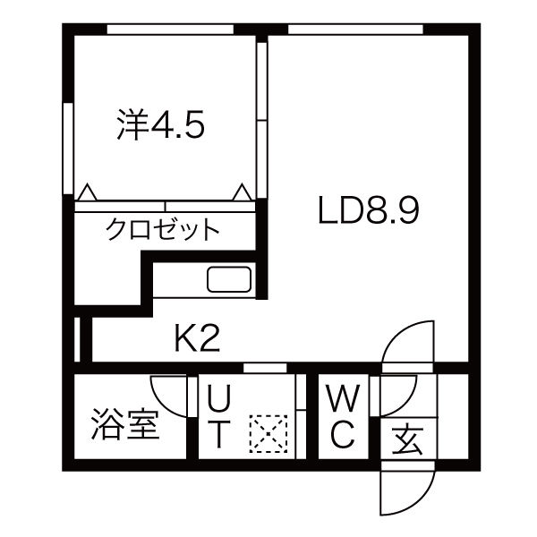 地下鉄東豊線 学園前駅 徒歩9分 4階建 築9年の間取り写真
