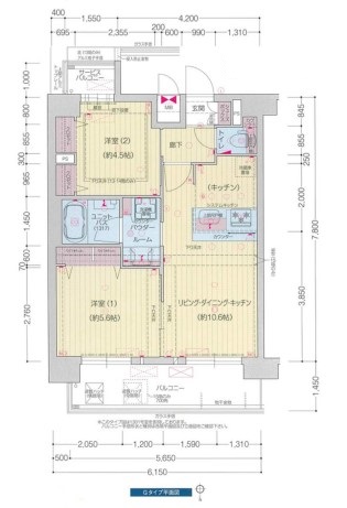 プレサンス堺筋本町エグゼブランの間取り写真