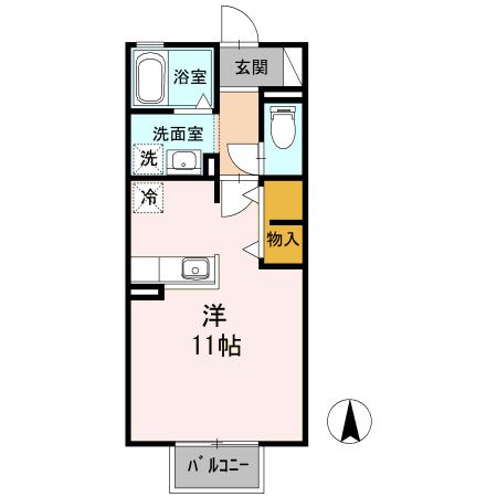 メゾン・ド・ラヴィ金屋橋 Nの間取り写真
