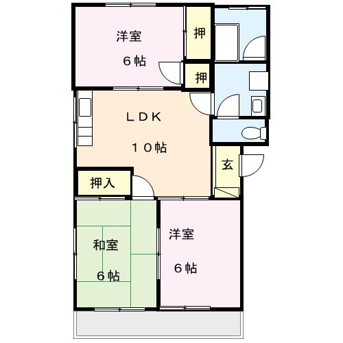 長野市差出南のマンションの間取り