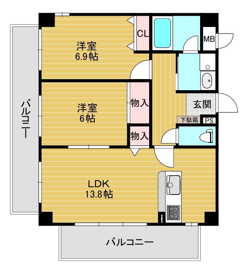 ソレイユ南野の間取り