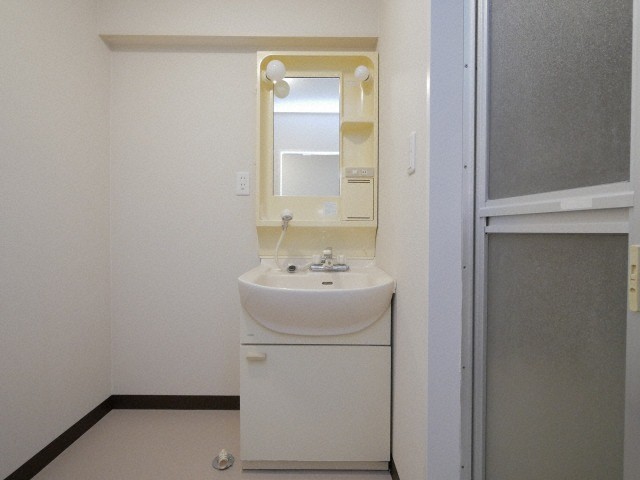【札幌市北区新琴似七条のマンションの洗面設備】