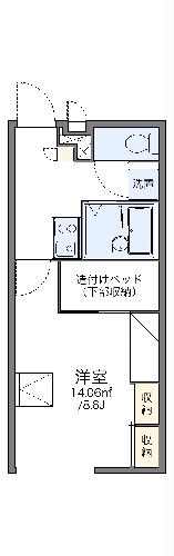 レオパレスフォーサイト　松山の間取り