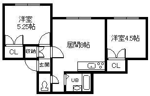 イトーピアハイツ６－３の間取り