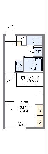 レオパレス金堀１４の間取り