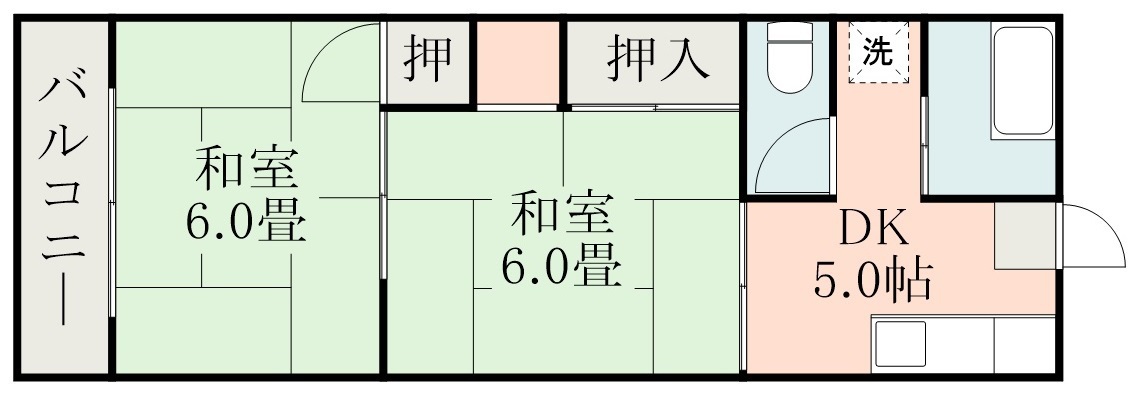 鹿児島市上荒田町のマンションの間取り