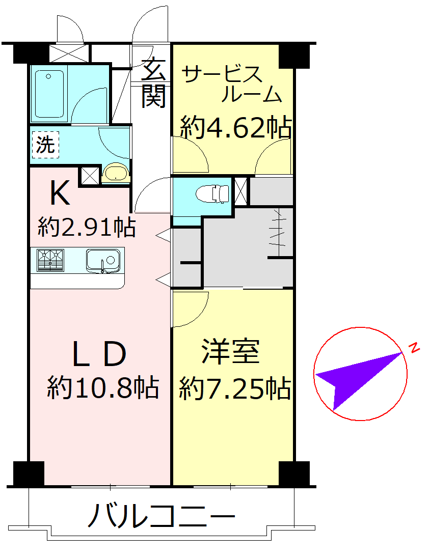 クラーク春日部弐番館の間取り