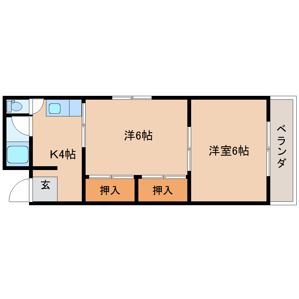 橿原市四条町のマンションの間取り