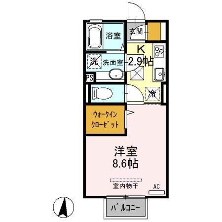 古河市諸川のアパートの間取り