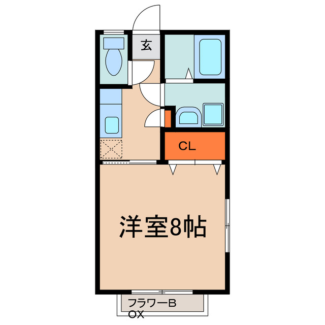 みどりが丘ハイツ粟宮の間取り