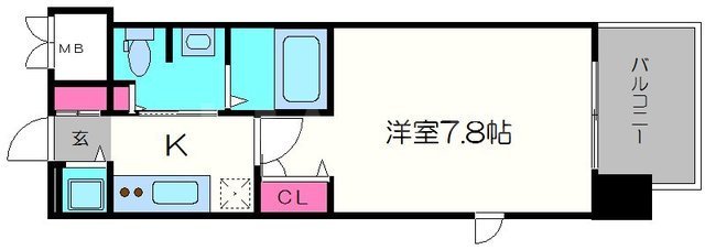 レジュールアッシュ南堀江の間取り