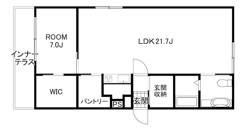 高崎市和田多中町のアパートの間取り