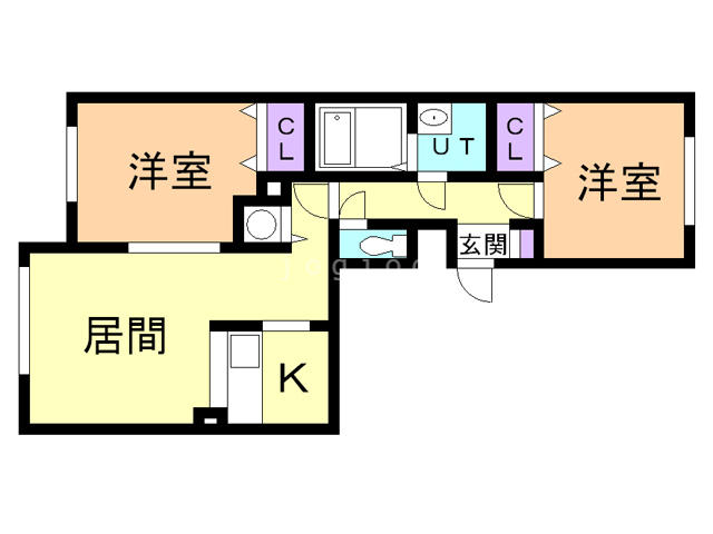 札幌市東区北三十六条東のマンションの間取り