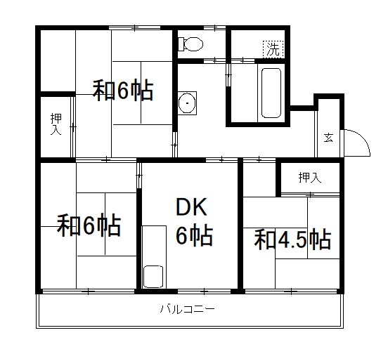 【鳥羽街道団地E棟の間取り】