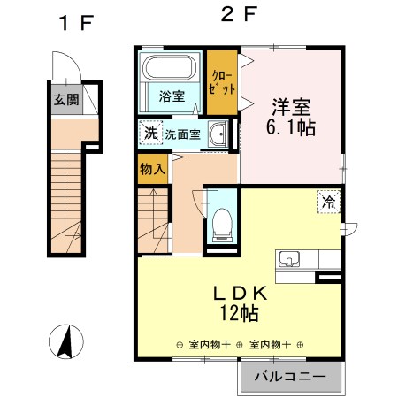 コスモ吹上　Bの間取り